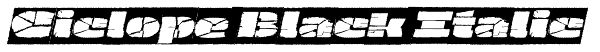 Ciclope Black Italic Font