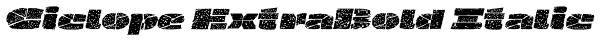 Ciclope ExtraBold Italic Font