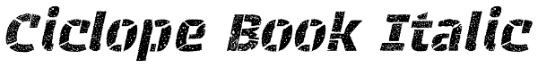 Ciclope Book Italic Font