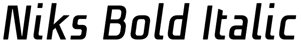 Niks Bold Italic Font