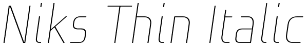 Niks Thin Italic Font