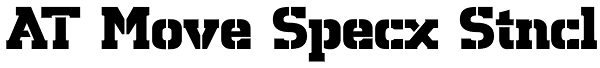 AT Move Specx Stncl Font