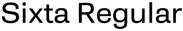 Sixta Regular Font