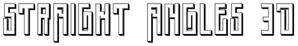 Straight Angles 3D Font