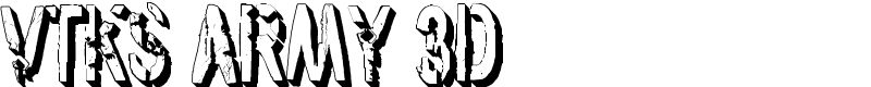 vtks army 3d Font