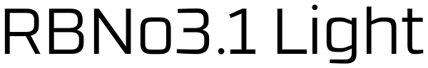 RBNo3.1 Light Font