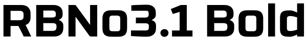 RBNo3.1 Bold Font