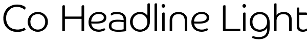 Co Headline Light Font