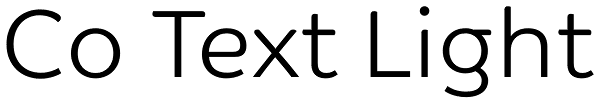 Co Text Light Font