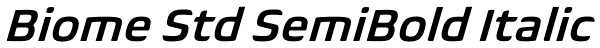Biome Std SemiBold Italic Font