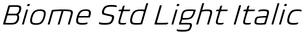 Biome Std Light Italic Font
