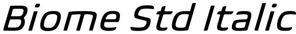 Biome Std Italic Font