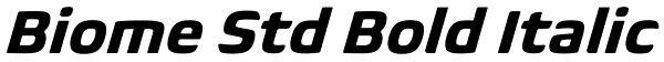 Biome Std Bold Italic Font