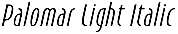 Palomar Light Italic Font
