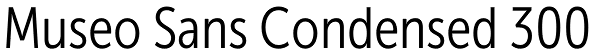 Museo Sans Condensed 300 Font
