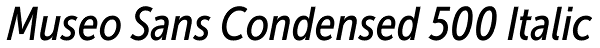 Museo Sans Condensed 500 Italic Font