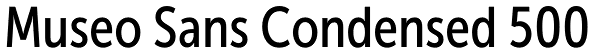 Museo Sans Condensed 500 Font