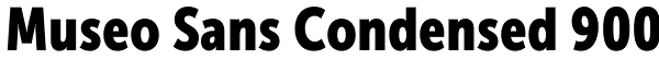 Museo Sans Condensed 900 Font