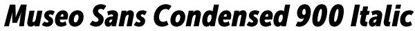 Museo Sans Condensed 900 Italic Font