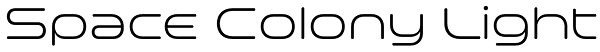 Space Colony Light Font
