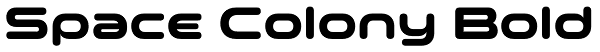 Space Colony Bold Font