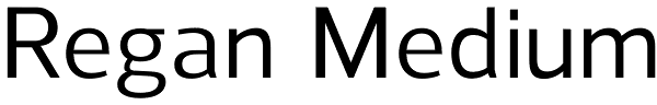 Regan Medium Font