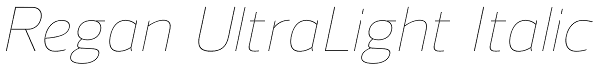 Regan UltraLight Italic Font