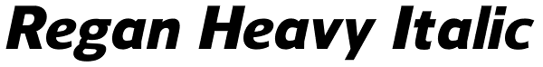 Regan Heavy Italic Font