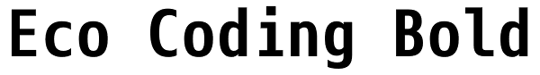 Eco Coding Bold Font