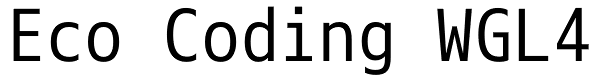 Eco Coding WGL4 Font