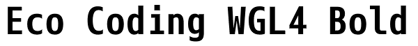 Eco Coding WGL4 Bold Font