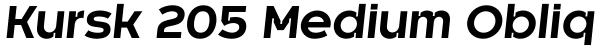Kursk 205 Medium Oblique Font