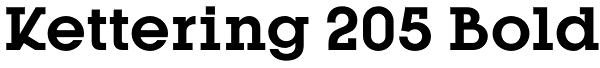 Kettering 205 Bold Font