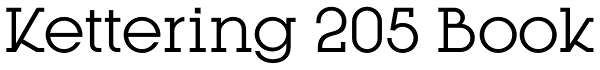Kettering 205 Book Font