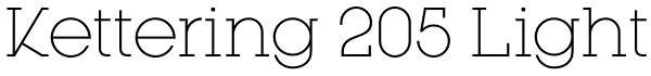 Kettering 205 Light Font