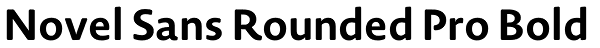 Novel Sans Rounded Pro Bold Font