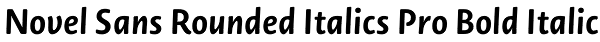 Novel Sans Rounded Italics Pro Bold Italic Font
