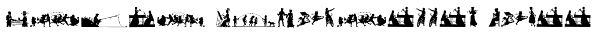 Human Silhouettes Three Font