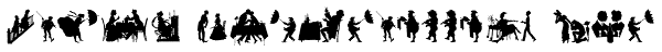 Human Silhouettes Two Font