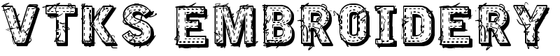 VTKS EMBROIDERY Font