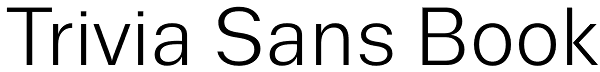Trivia Sans Book Font
