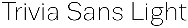 Trivia Sans Light Font