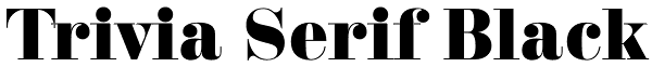 Trivia Serif Black Font