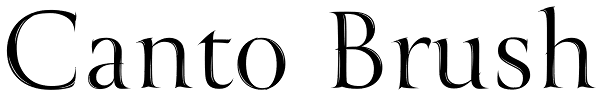 Canto Brush Font
