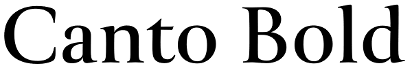 Canto Bold Font