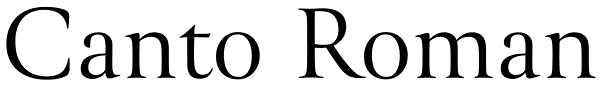 Canto Roman Font