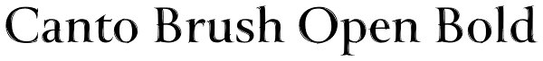 Canto Brush Open Bold Font