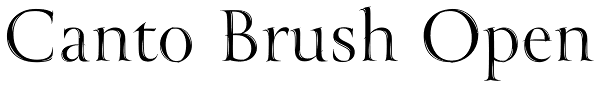 Canto Brush Open Font