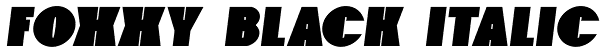 Foxxy Black Italic Font