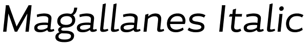 Magallanes Italic Font